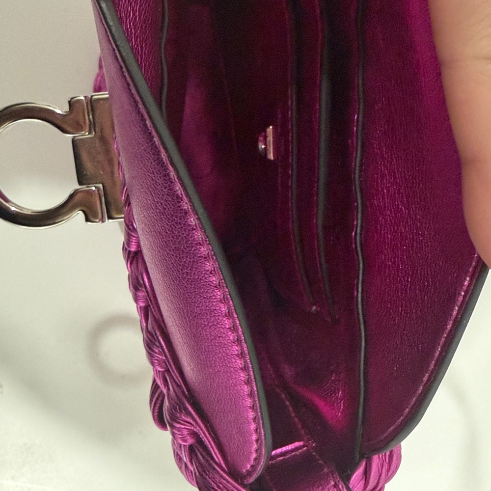 Salvatore Ferragamo Fuchsia Woven Mini Bag - Picture 3 of 5